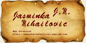 Jasminka Mihailović vizit kartica